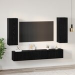 vidaXL Ensemble meuble TV 5 Pièces Chêne Noir Moyen 30 5 x 30 x 90 cm