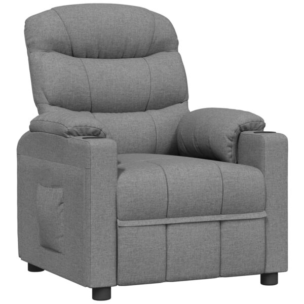 vidaXL Fauteuil inclinable Gris clair Tissu