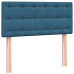 vidaXL Sommier à lattes de lit et matelas bleu foncé 80x220 cm velours