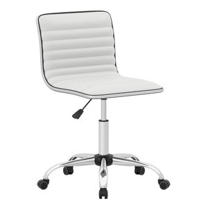 Chaise de bureau ajustable siège pivotant 51 x 45 x 82-96 5 cm confort optimal design moderne en simili-cuir blanc 20_0011081