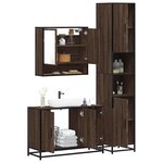 vidaXL Ensemble de meubles de salle de bain 3 Pièces Chêne marron