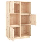 vidaXL Buffet haut 74x35x117 cm Bois massif de pin