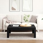 vidaXL Table basse en chêne noir - 100 x 100 x 35 cm  faite en bois d'ingénierie de qualité.