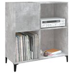 vidaXL Armoire à disques gris béton 84 5x38x89 cm bois d'ingénierie
