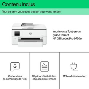 Imprimante multifonction couleur HP DeskJet Pro 9720e WiFi recto verso 22 ppm