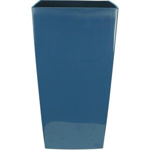 Bac à fleurs carré NUANCE - Plastique - 38x38x69 cm - Bleu