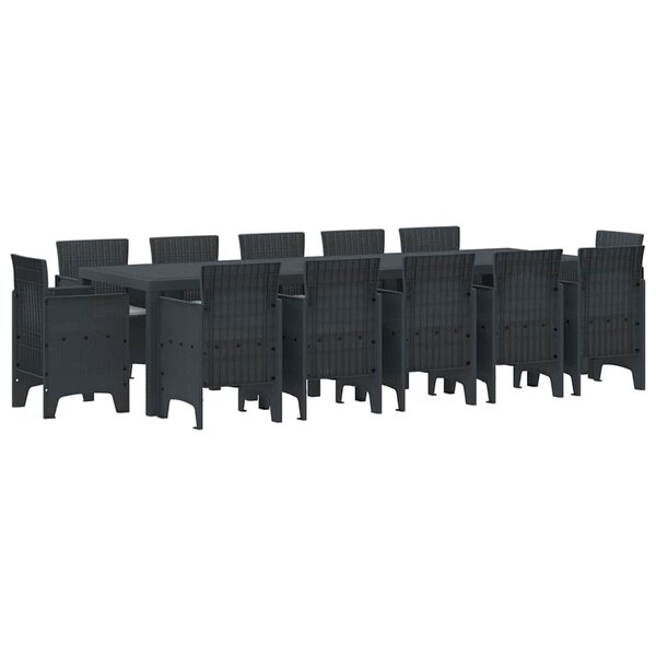 vidaXL Ensemble de salle à manger de jardin avec coussins 13 Pièces