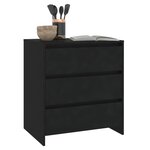 vidaXL Buffet Noir 70x41x75 cm Bois d'ingénierie