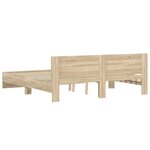 vidaXL Cadre de lit sans matelas chêne sonoma 160x200 cm