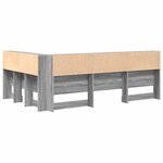 vidaXL Tête de lit de rangement Gris Sonoma 120 cm Bois d'ingénierie