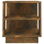 vidaXL Table basse chêne fumé 40x40x43 cm bois d'ingénierie