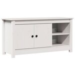 vidaXL Meuble TV Blanc 103x36 5x52 cm Bois de pin massif