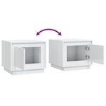 vidaXL Table basse blanc brillant 51x50x44 cm bois d'ingénierie