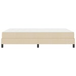 vidaXL Lit à ressorts avec matelas Crème 140 x 190 cm tissu