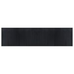 vidaXL Tapis rectangulaire noir 100x400 cm bambou