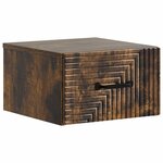vidaXL Cabinet de chevet mural Chêne fumé 34 5 x 33 x 20 cm