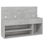 vidaXL Banc à chaussures Gris béton 105x30x45 cm Bois d'ingénierie
