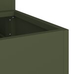 vidaXL jardinière de jardin 3 niveaux 90x90x35 cm olive acier