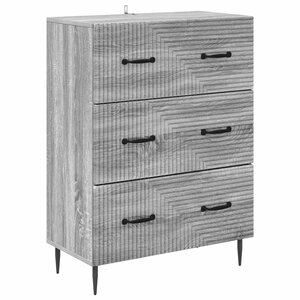 vidaXL Armoire à tiroirs Sonoma gris 66 x 34 5 x 89 5 cm