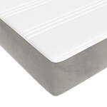 vidaXL Matelas de lit à ressorts ensachés Gris clair 180x200x20 cm