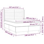 vidaXL Sommier à lattes de lit avec matelas Noir 140x200 cm Tissu