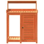 vidaXL Table de rempotage avec étagères marron bois massif de pin