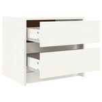 vidaXL Tables de chevet 2 Pièces blanc 40x31x35 5 cm bois de pin massif