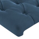 vidaXL Tête de lit à LED Bleu foncé 103x16x118/128 cm Velours