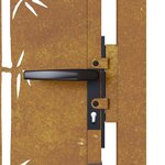 vidaXL Portail de jardin 105x205 cm acier corten design de bambou