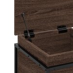 vidaXL Boîte de rangement avec couvercle chêne marron bois ingénierie