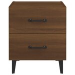 vidaXL Tables de chevet 2 Pièces Chêne marron 40x35x47 5 cm