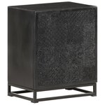 Vidaxl table de chevet noir 40x30x50 cm bois d'acacia et de manguier