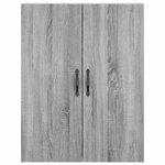 vidaXL Buffet haut Sonoma gris 69 5x34x180 cm Bois d'ingénierie