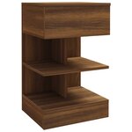 vidaXL Table de chevet Chêne marron 40x35x65 cm Bois d'ingénierie