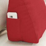 vidaXL Coussin de Dos Rouge 45 x 20 x 35 cm tissu