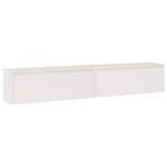 vidaXL Armoires murales 2 Pièces Blanc 100x30x35 cm Bois de pin massif