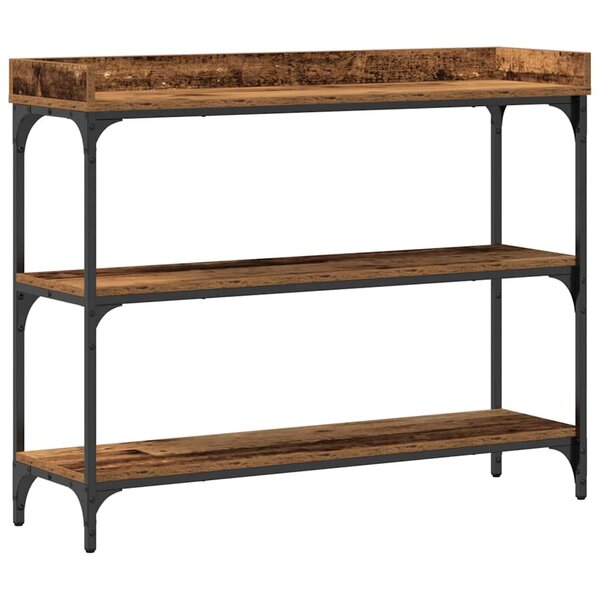 vidaXL Table Console avec étagère Bois ancien 100 x 30 x 80 cm