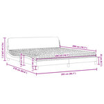 vidaXL Lit avec matelas Dover noir 200x200 cm similicuir