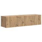 vidaXL Meuble TV mural 2 Pièces Chêne artisan 60 x 31 x 29.5 cm