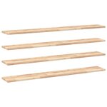 vidaXL Étagères flottantes 4 Pièces 140x20x2 cm acacia massif non traité