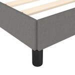 vidaXL Cadre de lit sans matelas gris foncé 140x200 cm tissu