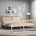 vidaXL Cadre de lit sans matelas bois de pin massif