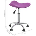 vidaXL Tabouret de salon et spa Violet Similicuir
