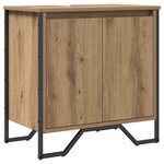 vidaXL Cabinet de Lavabo avec stockage Chêne artisanal 60 x 35 x 60 cm