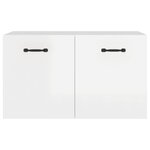 vidaXL Armoire murale Blanc brillant 60x36 5x35 cm Bois d'ingénierie