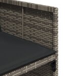 vidaXL Ensemble à manger de jardin et coussins 7 Pièces gris rotin
