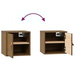 vidaXL Armoires murales 2Pièces Marron miel 31 5x30x30 cm Bois pin massif