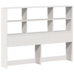 vidaXL Lit bibliothèque sans matelas blanc 120x200 cm bois pin massif