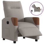 vidaXL Fauteuil inclinable électrique Taupe Tissu