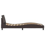 vidaXL Cadre de lit Dover marron foncé 90x190 cm tissu